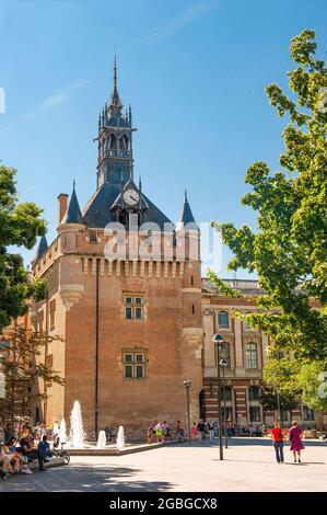 Der Donjon (1525) des Capitole, dem Rathaus von Toulouse, Frankreich Stockfoto