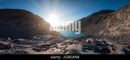 Glacier Lake in den Rocky Mountains Stockfoto