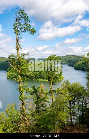 Deutschland, Attendorn, Biggesee, (auch Biggetalsperre) ist ein 8,76 km2 großer Stausee im Kreis Olpe in Nordrhein-Westfalen (Deutschland). Mit der al Stockfoto