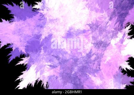 Wunderschönes digitales Fraktal mit dynamischen Linien und fließenden Pastellfarben Stockfoto