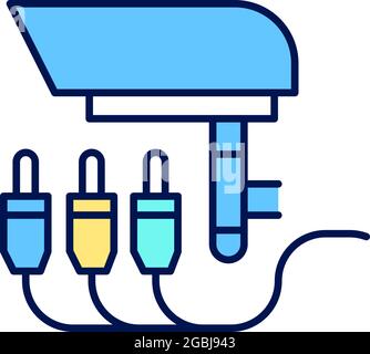 RGB-Farbsymbol für CCTV-Verbindung Stock Vektor