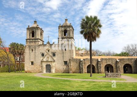 Geographie / Reisen, USA, Texas, San Antonio, Mission Concepcion, San Antonio, Texas, ZUSÄTZLICHE-RIGHTS-CLEARANCE-INFO-NOT-AVAILABLE Stockfoto