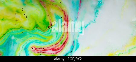 Banner mehrfarbige Streifen von Farbe mit Funkeln bedeckt. Stockfoto