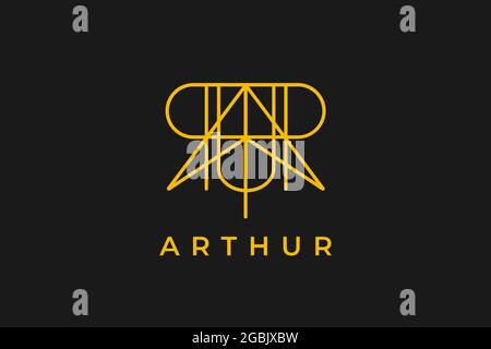 Logo-Name Arthur , verwendbares Logo-Design für private Logo, Business-Visitenkarte Web-Symbol, Social-Media-Symbol Stock Vektor