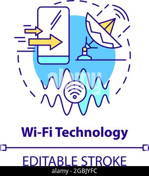 Symbol für das Konzept der WiFi-Technologie Stock Vektor