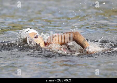 CUNHA Ana Marcela (BRA) Goldmedaille während der Olympischen Spiele Tokio 2020, Marathon Schwimmen Frauen 10 km Finale am 4. August 2021 im Odaiba Marine Park in Tokio, Japan - Foto Takamitsu Mifune / Foto Kishimoto / DPPI Stockfoto