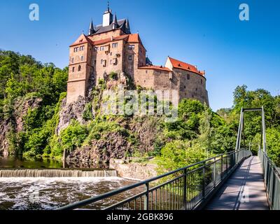 Schloss Kriebstein an der Zschopau in Sachsen Stockfoto