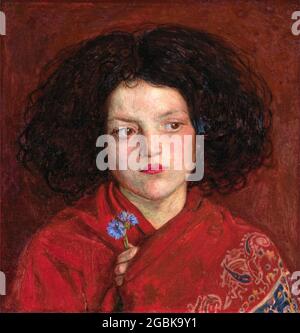 The Irish Girl von Ford Madox Brown (1821-1893), Öl auf Leinwand an Bord gelegt, 1860 Stockfoto