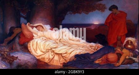 Cymon und Iphigenia von Sir Frederic Leighton (Lord Leighton: 1830-1896), Öl auf Leinwand, 1884 Stockfoto