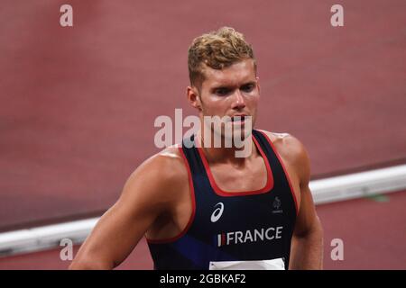 Kevin Mayer (FRA) tritt während der Olympischen Spiele Tokyo 2020, Athletics, am 4. August 2021 im Tokyo Olympic Stadium in Tokyo, Japan, beim Männer-Zehnkampf an - Foto Yoann Cambefort / Marti Media / DPPI Stockfoto