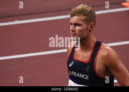 Kevin Mayer (FRA) tritt während der Olympischen Spiele Tokyo 2020, Athletics, am 4. August 2021 im Tokyo Olympic Stadium in Tokyo, Japan, beim Männer-Zehnkampf an - Foto Yoann Cambefort / Marti Media / DPPI Stockfoto