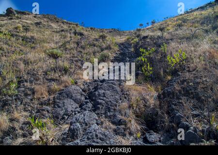 Tambora Vulkan im Sumbawa Insland, Indonesien Stockfoto