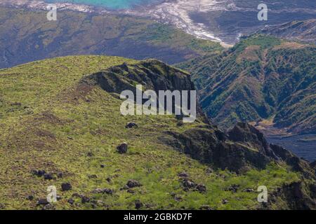 Tambora Vulkan im Sumbawa Insland, Indonesien Stockfoto