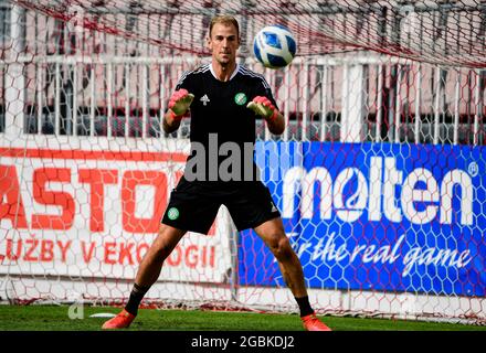 Prag, Tschechische Republik. August 2021. Joe Hart von Celtic nimmt am Training vor dem 3. Qualifikationsspiel der Europa League FK Jablonec gegen Celtic Glasgow in Jablonec nad Nisou, Tschechische Republik, 4. August 2021 Teil. Kredit: Radek Petrasek/CTK Foto/Alamy Live Nachrichten Stockfoto