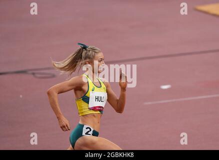 4. August 2021; Olympiastadion, Tokio, Japan: Tag der Olympischen Sommerspiele 12 in Tokio 1500; Halbfinale der Frauen über 2020 Meter; RUMPF Jessica aus Australien belegte den 4. Platz und qualifizierte sich für das Finale Stockfoto