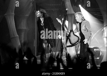 Rotterdam, Niederlande 1997-11-06, MTV Europe Music Awards beim Ahoy: Der Sänger des Aerosmith, Steven Tyler während der Show Stockfoto