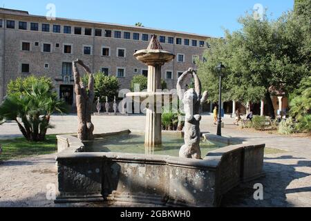 Palma Mallorca, Spanien. August 2021. Atmosphäre in Lluc in Palma de Mallorca wartet auf den Besuch seiner Majestät, der Könige von Spanien Credit: CORDON PRESS/Alamy Live News Stockfoto