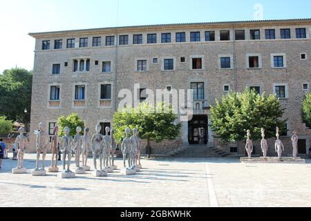 Palma Mallorca, Spanien. August 2021. Atmosphäre in Lluc in Palma de Mallorca wartet auf den Besuch seiner Majestät, der Könige von Spanien Credit: CORDON PRESS/Alamy Live News Stockfoto