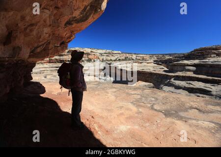 Die drei prachtvollen Brücken, die im White Canyon vom Wasser geformt wurden, wurden 1908 von Präsident Theodore Roosevelt zum Nationaldenkmal erklärt. Stockfoto