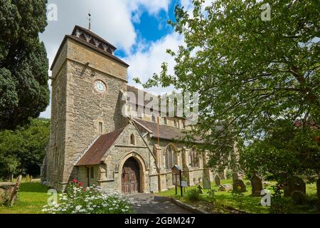 St Edwards Church Knighton Powys Wales Großbritannien Stockfoto