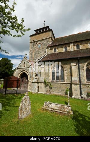 St Edwards Church Knighton Powys Wales Großbritannien Stockfoto