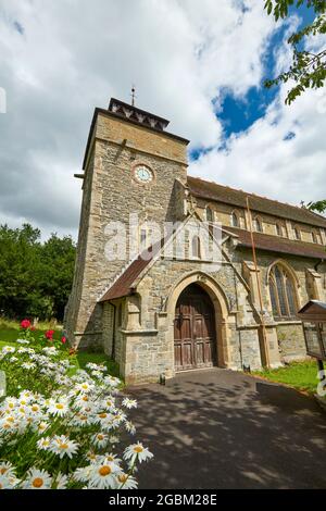 St Edwards Church Knighton Powys Wales Großbritannien Stockfoto