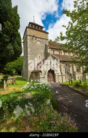 St Edwards Church Knighton Powys Wales Großbritannien Stockfoto