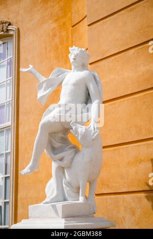 Statue im Schloss Sanssouci oder San Souci in Potsdam Stockfoto