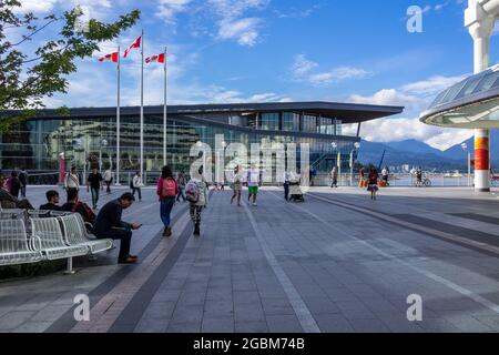 Vancouver Convention Center Canada Place Vancouver Cruise Ship Terminal Vancouver Harbour British Columbia Kanada Stockfoto