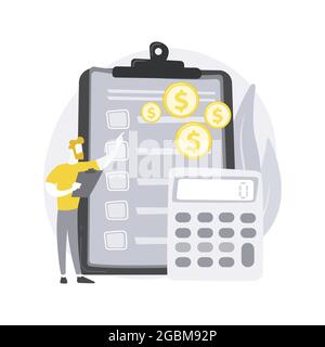 Abstrakte Konzeptdarstellung der Budgetplanung. Stock Vektor