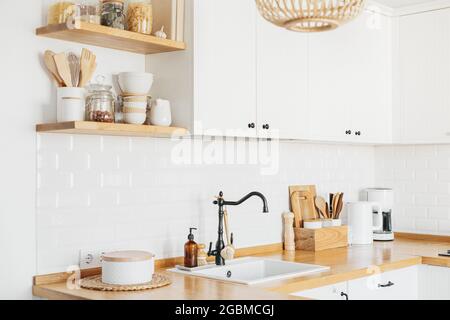 Umweltfreundliche Küche, Zero Waste Home Konzept Stockfoto