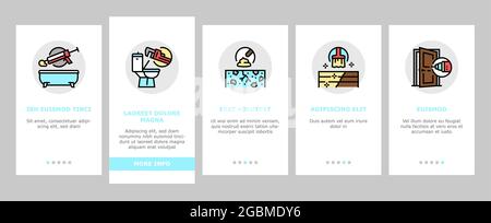Home Reparatur Beruf Onboarding Icons Set Vector Stock Vektor