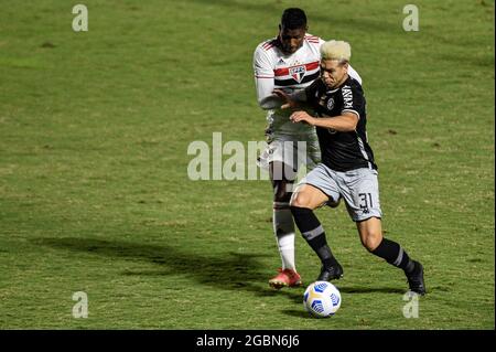 Rio De Janeiro, Brasilien. August 2021. Während des Spiels zwischen Vasco x São Paulo, gültig für die Copa do Brasil 2021, im São Januário Stadion, Rio de Janeiro/RJ, an diesem Mittwoch (4.) statt. Kredit: Nayra Halm/FotoArena/Alamy Live Nachrichten Stockfoto