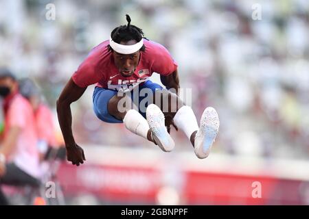 Tokio, Japan. Kredit: MATSUO. August 2021. CLAYE will (USA) Leichtathletik : Dreisprung-Finale der Männer während der Olympischen Spiele 2020 in Tokio im Nationalstadion in Tokio, Japan. Kredit: MATSUO .K/AFLO SPORT/Alamy Live Nachrichten Stockfoto