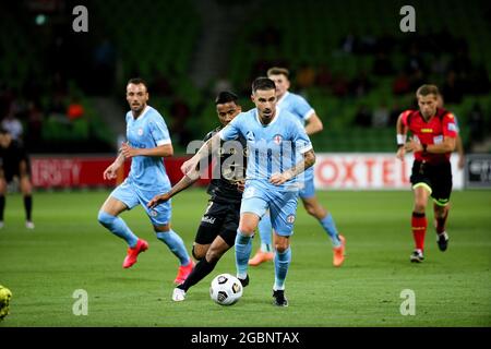 MELBOURNE, AUSTRALIEN - 26. MÄRZ: Während des Hyundai A-League Fußballmatches zwischen dem Melbourne City FC und dem Western Sydney Wanderers FC am 26. März 2021 im AAMI Park in Melbourne, Australien. Kredit: Dave Hewison/Speed Media/Alamy Live Nachrichten Stockfoto