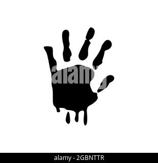 Ein Vektor Illustration von Handprint Art Paint Vector Sign Stock Vektor