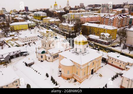 Penza City. Kloster Der Heiligen Dreifaltigkeit. Blick von oben Stockfoto