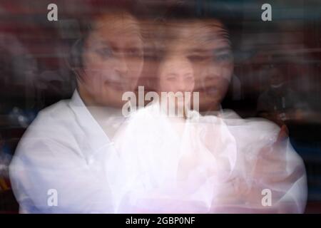 Tokio, Japan. August 2021. Shimizu Kiyou aus Japan tritt bei den Olympischen Spielen 2020 in Tokio, Japan, am 5. August 2021, bei der Karate-Rangliste der Frauen an. Quelle: Du Yu/Xinhua/Alamy Live News Stockfoto