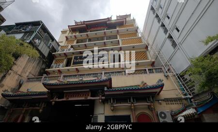 Dragon Lotus Temple Wat Mangkon Kamalawat aka Wat Leng Noei Yi Chinesischer buddhistischer Tempel Charoen Krung Road Chinatown Bangkok Thailand Stockfoto