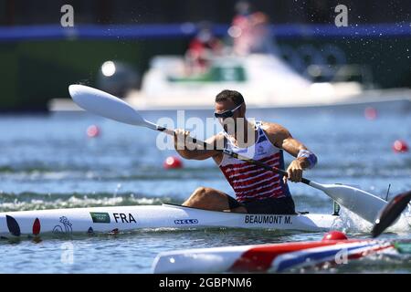 Maxime BEAUMONT während der Olympischen Spiele Tokio 2020, Kanusprint am 5. August 2021 am Sea Forest Waterway in Tokio, Japan - Foto Ann-Dee Lamour / CDP MEDIA / DPPI Stockfoto