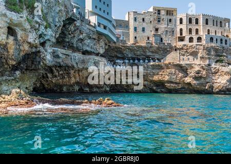 Polignano a Mare, Palazzese Höhle Stockfoto