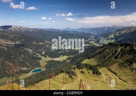 Geographie / Reisen, Österreich, Vorarlberg, Allgäuer Alpen, Blick vom Walmendinger Horn, ZUSÄTZLICHE-RIGHTS-CLEARANCE-INFO-NOT-AVAILABLE Stockfoto