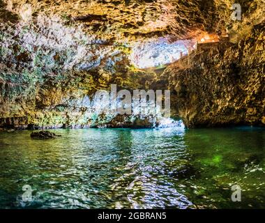 Polignano a Mare, Palazzese Höhle Stockfoto