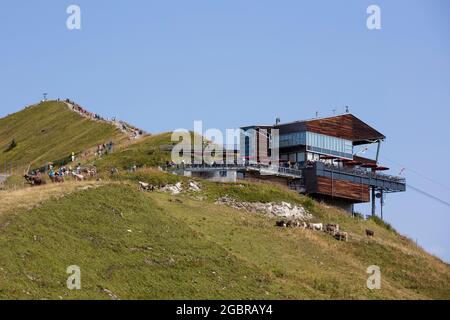Geographie / Reisen, Deutschland, Bayern, Allgäu, Allgäu Alpen, Fellhorn (Peak), Bergstation, ZUSÄTZLICHE-RECHTE-FREIGABE-INFO-NICHT-VERFÜGBAR Stockfoto