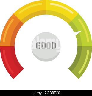 Symbol für gute Tonstufe. Flache Darstellung des Vektorsymbols für eine gute Skala, isoliert auf weißem Hintergrund Stock Vektor