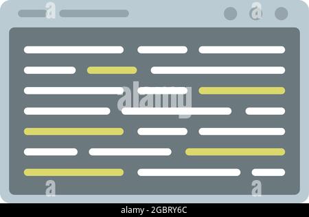 Symbol für maschinelles Lernen auf einer Webseite. Flache Darstellung des Vektorsymbols für maschinelles Lernen auf weißem Hintergrund Stock Vektor