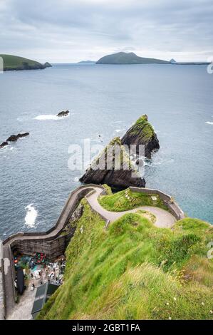 Dunquin Pier am südlichen Ende der Halbinsel Dingle in Irland Stockfoto