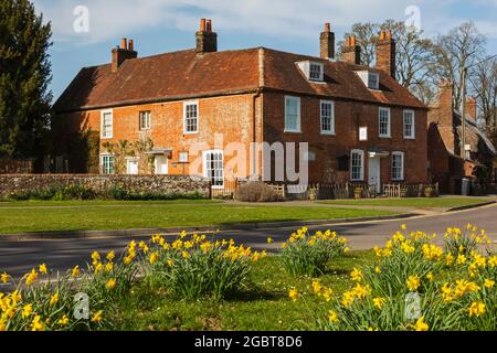 England, Hampshire, Alton, Chawton, Jane Austens Haus im Frühling Stockfoto