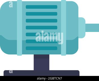 Symbol für Elektromotor. Flache Darstellung des Vektorsymbols für Elektromotoren auf weißem Hintergrund isoliert Stock Vektor