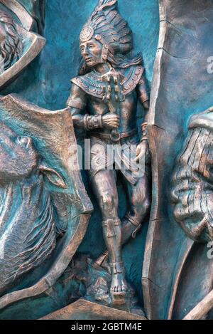 Fototapete Origenes, kubanische Skulptur Kunst in Metall, Holguin City, Kuba 2016 Stockfoto